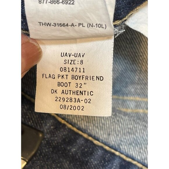 Tommy Hilfiger Flag Pocket Boyfriend Boot Cut Jeans Authentic Size 8 - Picture 7 of 7